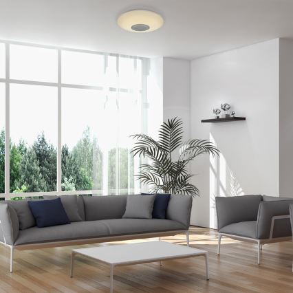 Rabalux - LED RGB Stmívatelné stropní svítidlo s reproduktorem LED/24W/230V Wi-Fi Tuya + dálkové ovládání