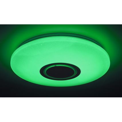 Rabalux - LED RGB Stmívatelné stropní svítidlo s reproduktorem LED/24W/230V Wi-Fi Tuya + dálkové ovládání