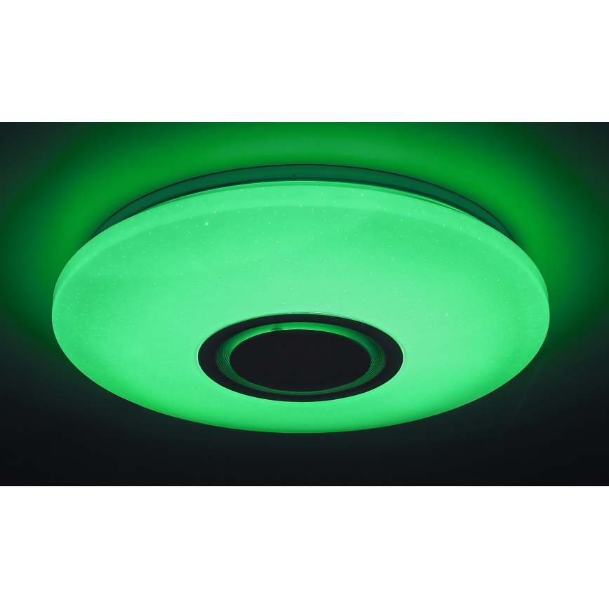 Rabalux - LED RGB Stmívatelné stropní svítidlo s reproduktorem LED/24W/230V Wi-Fi Tuya + dálkové ovládání
