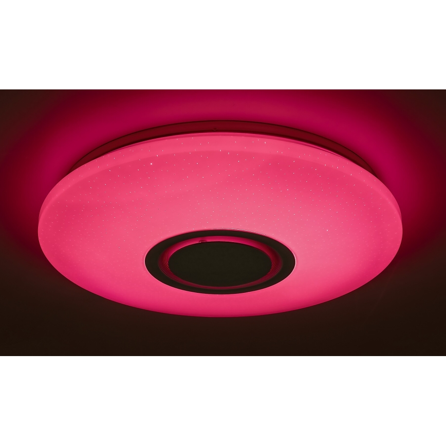 Rabalux - LED RGB Stmívatelné stropní svítidlo s reproduktorem LED/24W/230V Wi-Fi Tuya + dálkové ovládání