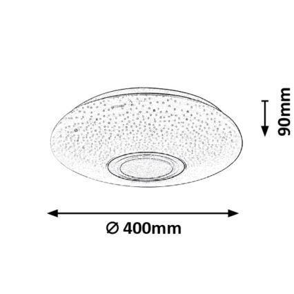Rabalux - LED RGB Stmívatelné stropní svítidlo s reproduktorem LED/24W/230V Wi-Fi Tuya + dálkové ovládání