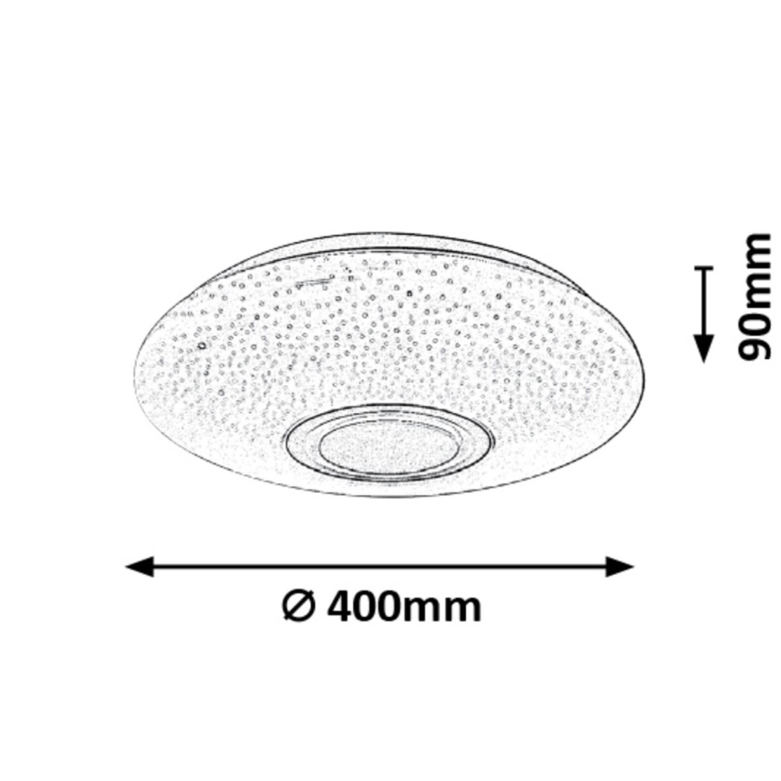Rabalux - LED RGB Stmívatelné stropní svítidlo s reproduktorem LED/24W/230V Wi-Fi Tuya + dálkové ovládání