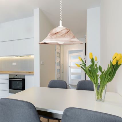 Rabalux - Lustr 1xE27/60W/230V alabastrové sklo