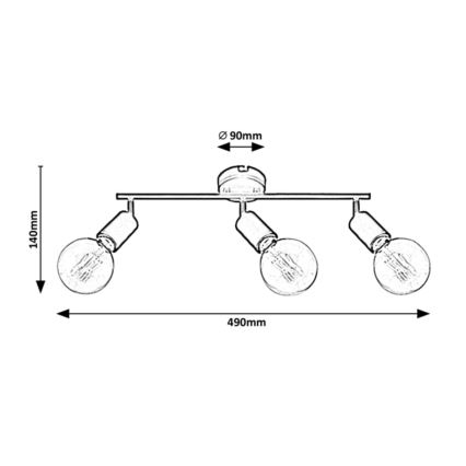 Rabalux - Bodové svítidlo 3xE27/40W/230V