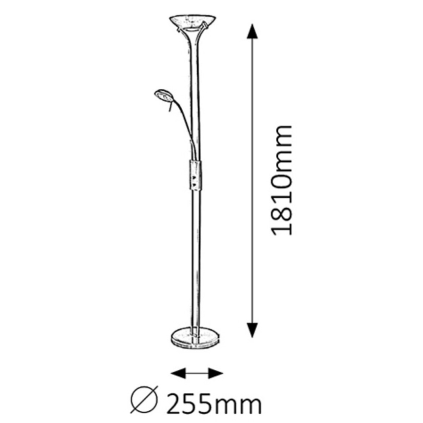 Rabalux - Stmívatelná stojací lampa 1xR7s/230W + 1xG9/40W