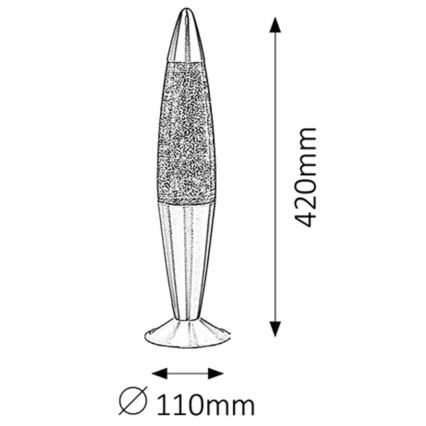 Rabalux - Lávová lampa 1xE14/25W/230V