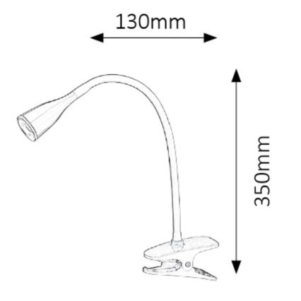 Rabalux - LED Stolní lampa s klipem LED/4,5W/230V
