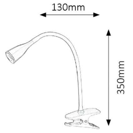 Rabalux - LED Stolní lampa s klipem LED/4,5W/230V