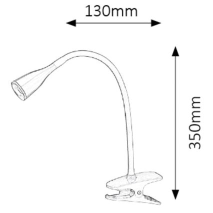 Rabalux - LED Stolní lampa s klipem 1xLED/4,5W/230V