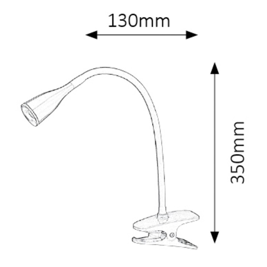 Rabalux - LED Stolní lampa s klipem 1xLED/4,5W/230V