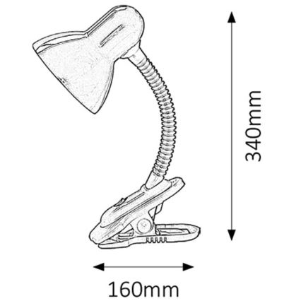 Rabalux - Lampa s klipem 1xE27/40W/230V