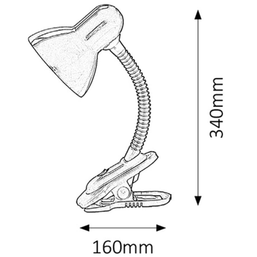Rabalux - Lampa s klipem 1xE27/40W/230V