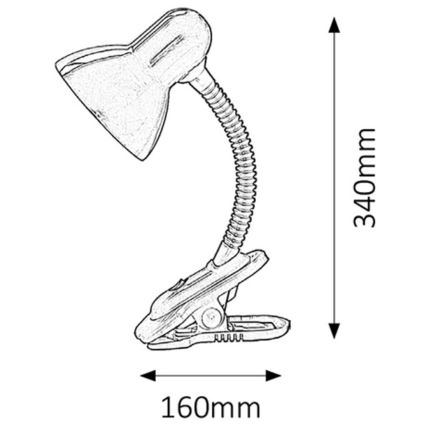 Rabalux - Lampa s klipem 1xE27/40W/230V