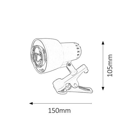 Rabalux - Lampa s klipem 1xE14/40W/230V bílá