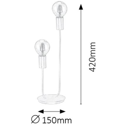 Rabalux - Stolní lampa 2xE27/15W/230V