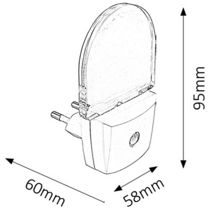 Rabalux - LED Lampička do zásuvky 1xLED/0,5W/230V