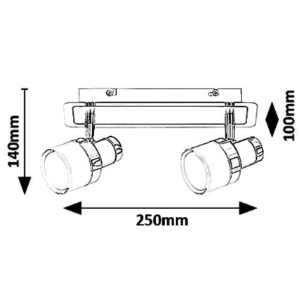 Rabalux - LED Bodové svítidlo HAROLD 2xLED/5W/230V IP44