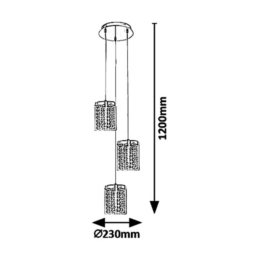 Rabalux - LED Lustr na lanku ASTRELLA 3xLED/6W/230V