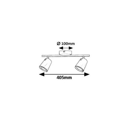 Rabalux - LED Bodové svítidlo SOLANGE 2xLED/6W/230V