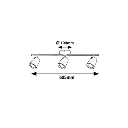 Rabalux - LED Bodové svítidlo 3xLED/6W/230V