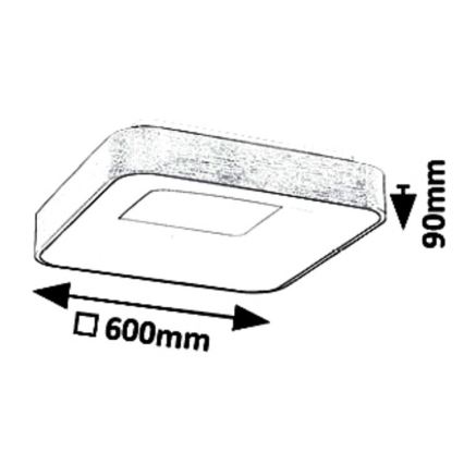 Rabalux - LED Stropní svítidlo CARMELA LED/50W/230V 60x60 cm