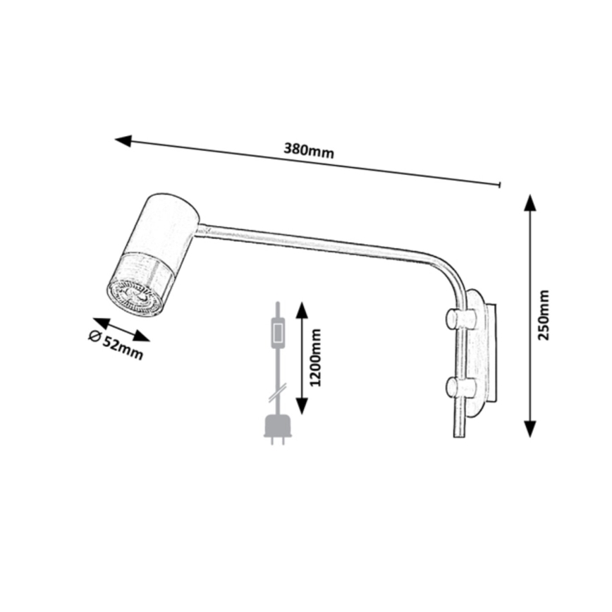 Rabalux - Nástěnná lampa 1xGU10/5W/230V