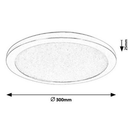 Rabalux - LED Stmívatelné koupelnové stropní svítidlo LED/18W/230V IP44 pr. 30 cm