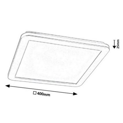 Rabalux - LED Stmívatelné koupelnové stropní svítidlo LED/24W/230V IP44 40x40 cm