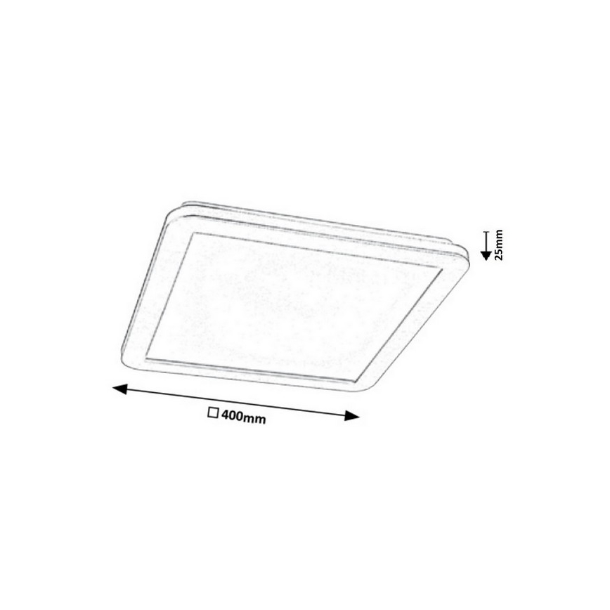 Rabalux - LED Stmívatelné koupelnové stropní svítidlo LED/24W/230V IP44 40x40 cm