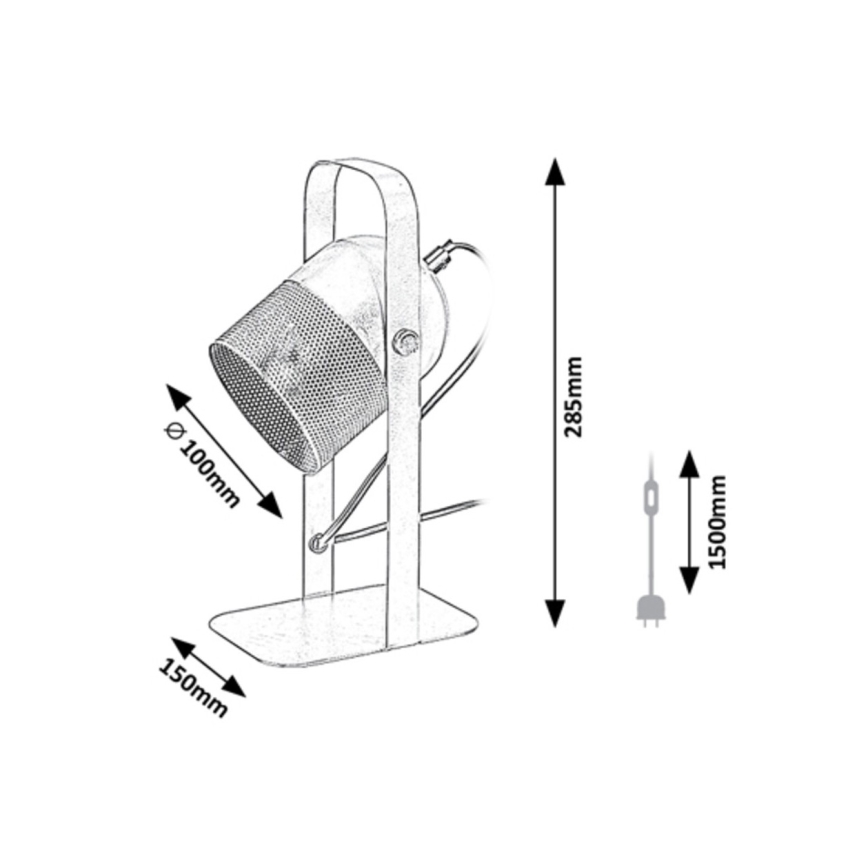 Rabalux - Stolní lampa 1xE14/25W/230V šedá
