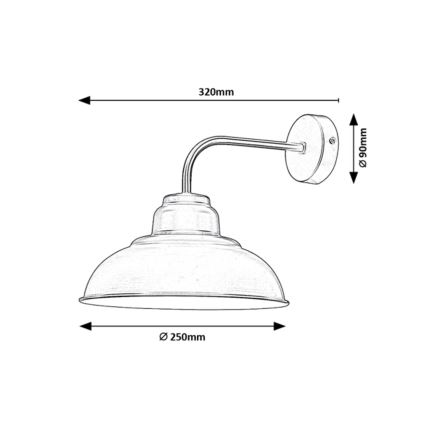 Rabalux - Nástěnná lampa 1xE27/60W/230V