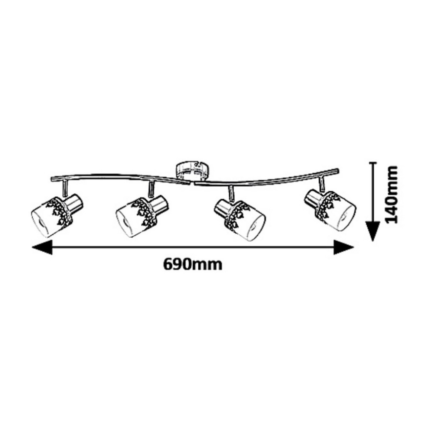 Rabalux - Bodové svítidlo LACEY 4xE14/40W/230V