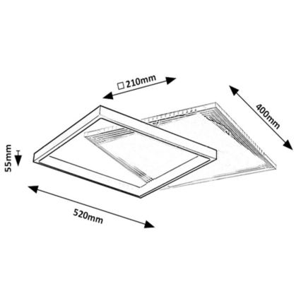 Rabalux - LED Stropní svítidlo LED/35W/230V 40x52 cm