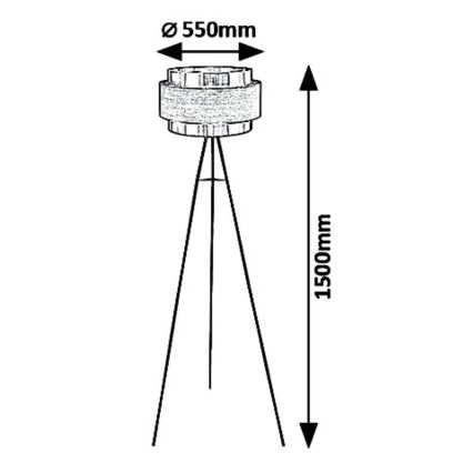 Rabalux - Stojací lampa BASIL 1xE27/40W/230V