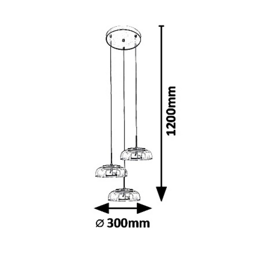 Rabalux - LED Lustr na lanku LED/24W/230V