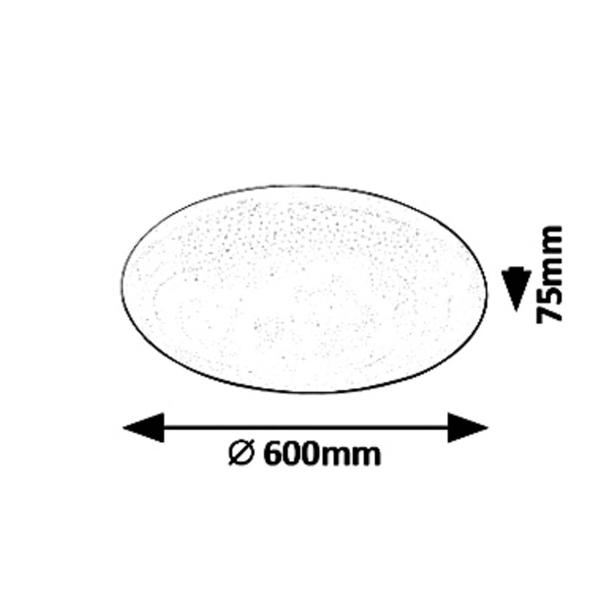 Rabalux - LED Stmívatelné stropní svítidlo LED/60W/230V pr. 60 cm + dálkové ovládání