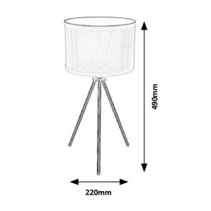 Rabalux - Stolní lampa 1xE27/60W/230V