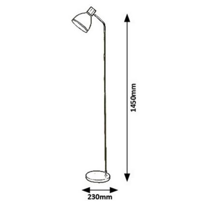 Rabalux - Stojací lampa 1xE27/60W/230V