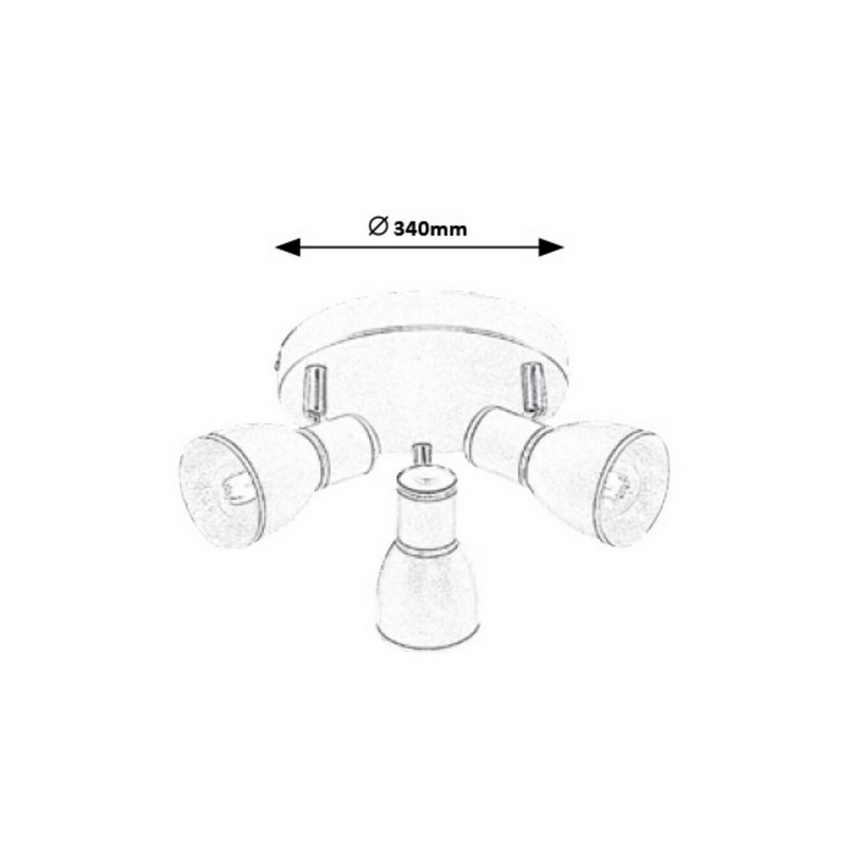 Rabalux - Stropní bodové svítidlo 3xE14/40W/230V