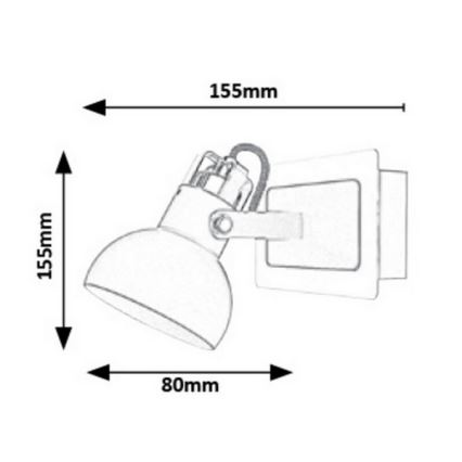 Rabalux - Nástěnné bodové svítidlo 1xGU10/35W/230V