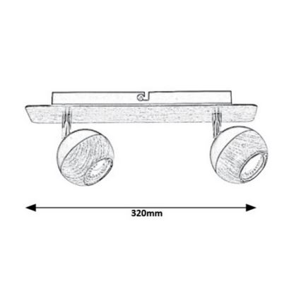 Rabalux - Bodové svítidlo 2xGU10/35W/230V
