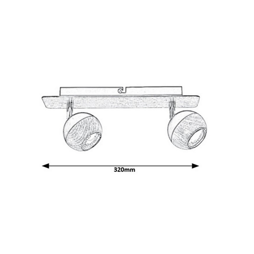 Rabalux - Bodové svítidlo 2xGU10/35W/230V