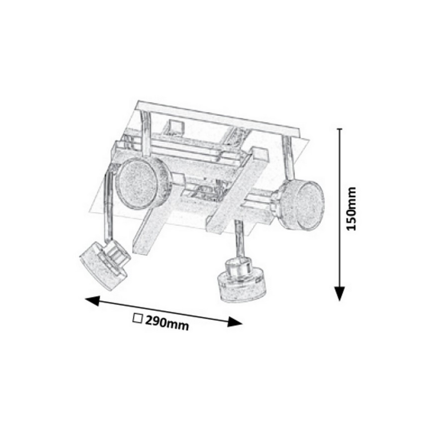 Rabalux - LED Stropní bodové svítidlo 4xLED/5W/230V + 4xLED/3W/230V