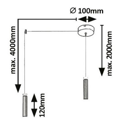 Rabalux - LED Lustr na lanku LED/7W/230V