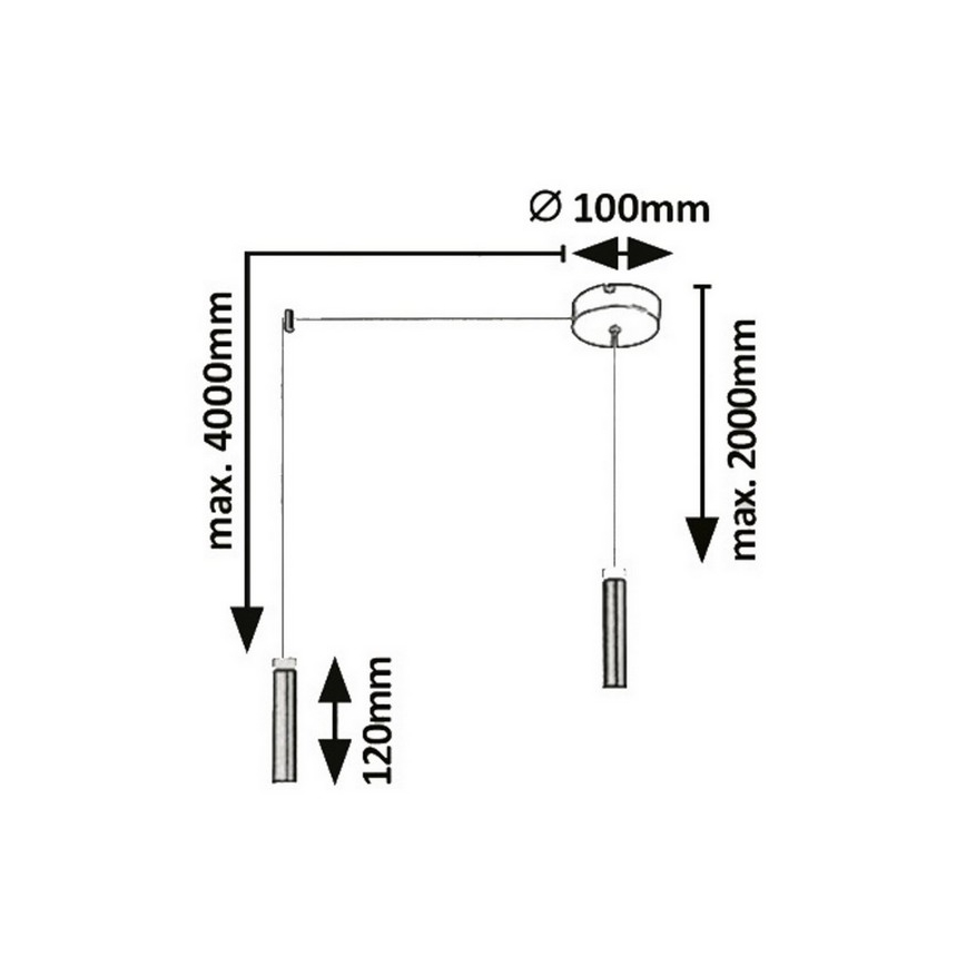 Rabalux - LED Lustr na lanku LED/7W/230V
