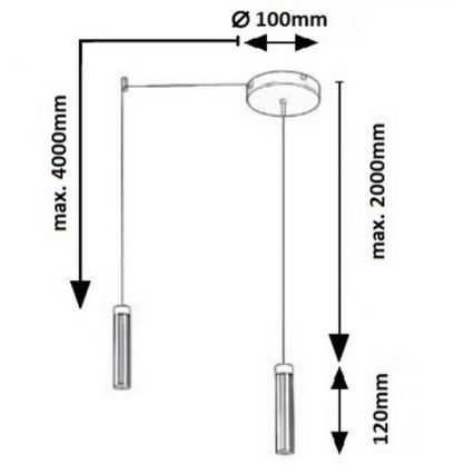 Rabalux - LED Lustr na lanku LED/14W/230V