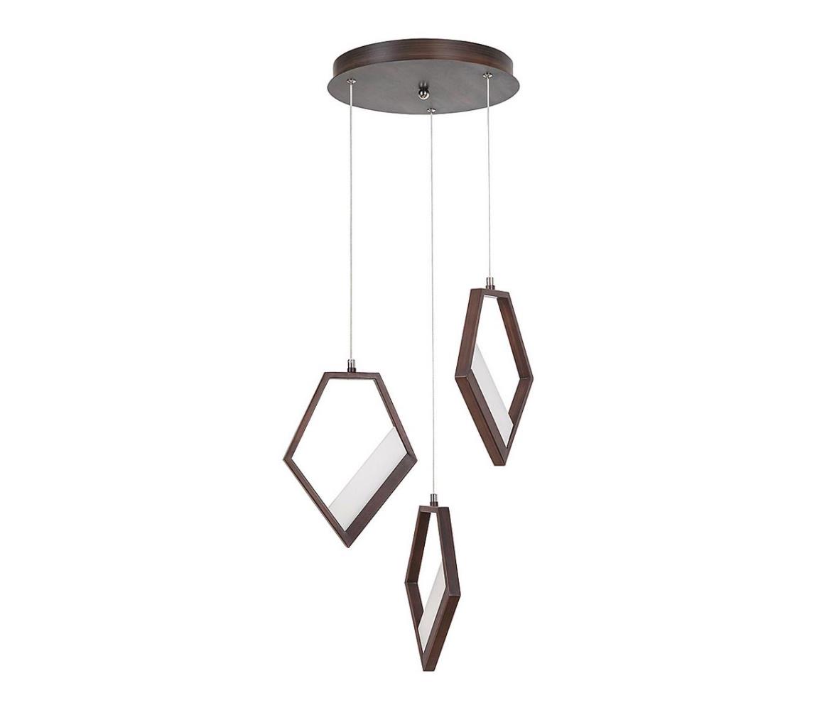 Rabalux Rabalux 5643 - LED Lustr na lanku SILVANA 3xLED/45W/230V hnědá kulaté RL5643