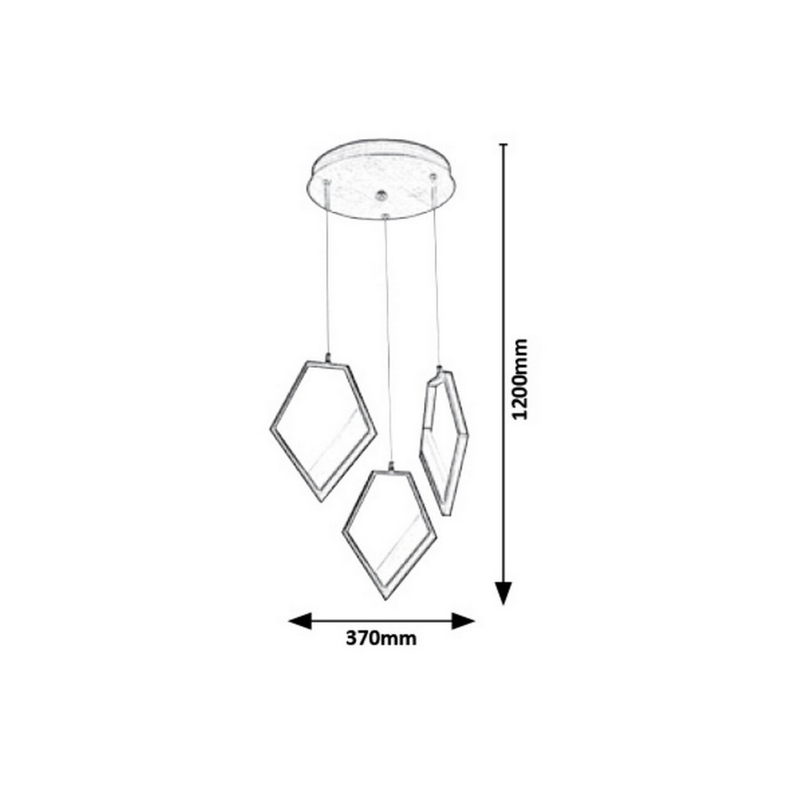 Rabalux - LED Lustr na lanku 3xLED/45W/230V