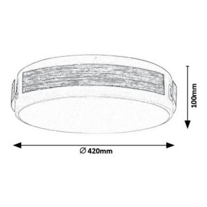 Rabalux - LED Stmívatelné stropní svítidlo LED/24W/230V