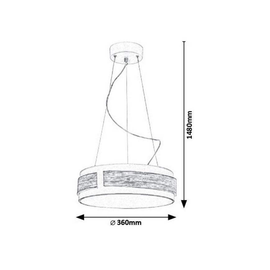 Rabalux - LED Stmívatelný lustr na lanku LED/18W/230V písková/bílá